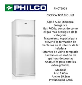 Heladera Philco PHCT290 blanca con freezer 285L 220V